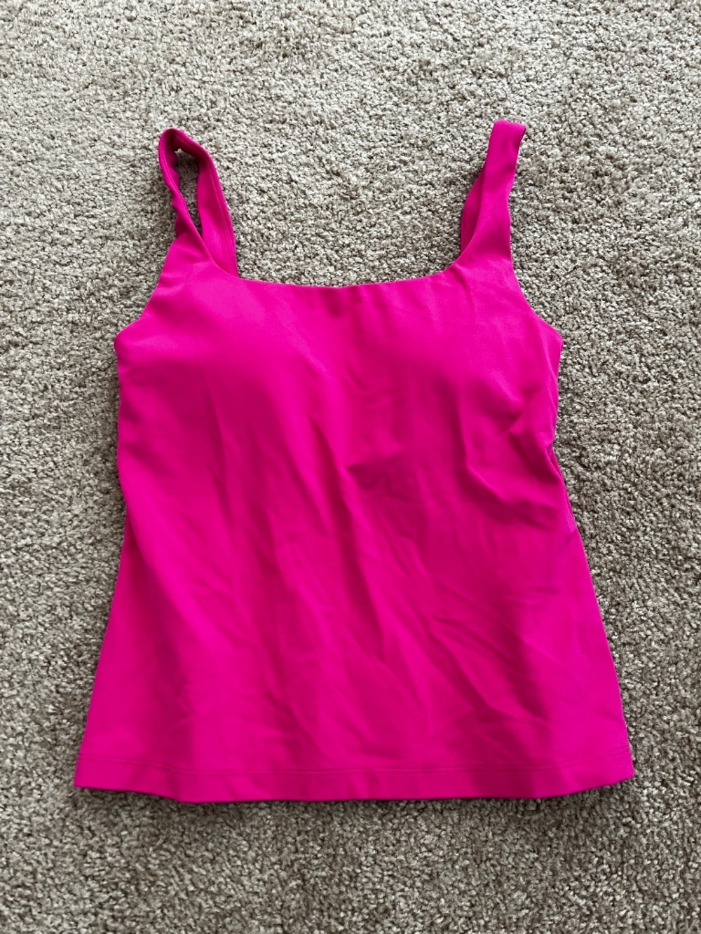 Square-Neck Hot Pink Women's Tank Top